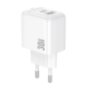Мережевий зарядний пристрій BOROFONE BAS45A Potential PD30W+QC3.0 charger(EU) White (6941991113871)