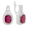 Серебряные серьги CatalogSilver с натуральным рубином 5.075ct (2172741)