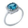 Серебряное кольцо CatalogSilver с топазом Лондон Блю 1.816ct, вес изделия 2,48 гр (1966112) 17 размер