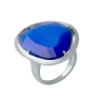 Серебряное кольцо CatalogSilver с кошачьим глазом, вес изделия 8,91 гр (2046905) 19 размер