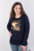 Жіноча темно-синя кофта з декором