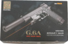 Страйкбольный пистолет Galaxy G.6A (Colt Hi-Capa) с глушителем и ЛЦУ  черный (G6A)
