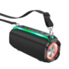 Портативная колонка HOCO HC23 IPX4, BT 5.0, 2x5W, RGB подсветка, Black, Box