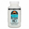 Бетаин HCI 650мг, Source Naturals, 90 таблеток