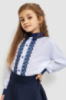 Блузка ошатна для дівчаток, колір біло-синій, 172R201-1
