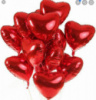 Сердце из фольги с гелием «красное»