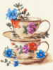Картина за номерами - Чарівність чашок з фарбами металік ©art_selena_ua Идейка 30х40 см (KHO5125)