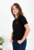 Жіноча чорна футболка з принтом