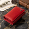 Женское кожаное портмоне для карт купюр и монет ST Leather 19335 Красное