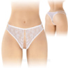 Трусики з розрізом Victoria для жінок еротичні білі з доступом One Size