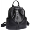 Стильний жіночий рюкзак шкіра натуральний чорний 786630A