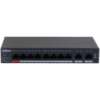 8-портовый гигабитный управляемый PoE коммутатор DH-CS4010-8GT-110 с 8 портами POE 1000Мбит + 2 порта UP-Link 1000Мбит,190x106x30 мм