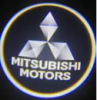 Лазерне підсвічування на дверях автомобіля з логотипом Mitsubishi