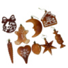 Набор игрушек на елку Печенье 19417 9 шт коричневый