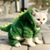 Одежда для кота динозавр RESTEQ размер L, костюм динозавра для кошек, костюм для животных, одежда для питомцев