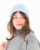 Жіноча зимова блакитна шапка на флісі