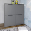 Тумба четырехдверная LION Краш 82x43x86 см 82x43x86 см Антрацит (LION-041753)