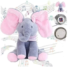 Плюшева іграшка-слон Рожевий Peekaboo | Інтерактивна іграшка Музична іграшка