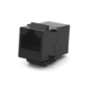 Проходной адаптер в рамку cat5e UTP, RJ-45+RJ45, Black