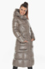 Куртка женская Braggart зимняя длинная с капюшоном - 59230 цвет тауп