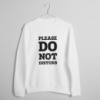 Свитшот «Please do not disturb» унисекс, Белый, XS, английский