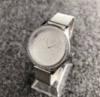 Женские наручные часы с камушками люкс качество на металлическом ремешке Серебро с белым