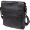 Сумка чоловіча класична з клапаном флотар 720410 Чорна