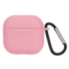 Чехол силиконовый с карабином для Apple AirPods 4 цвет  06 розовый
