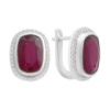 Серебряные серьги CatalogSilver с натуральным рубином 12.095ct (2188018)