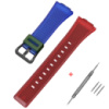 Ремінець Casio accessories для G-Shock GA-100/110 Transl-Red-Blue BK напівпрозорий полімерний