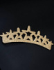 Аппликация из фетра и экокожи «Корона» Размер - 15см×5,5см. Цвет - золото.