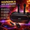 Портативная Bluetooth колонка ZQS4247 16Вт с 2 микрофонами караоке USB TF FM AUX