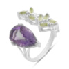 Серебряное кольцо CatalogSilver с натуральным аметистом, хризолітом, вес изделия 4,52 гр (2183358) 19 размер