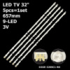 LED підсвітка TV 32« 9LED 3V 657mm SHARP D2GE-320SC0-R0 UE32F4000AW, UE32F4020AW 1шт.