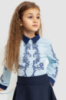 Блузка ошатна для дівчаток, колір синьо-блакитний, 172R026