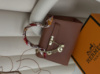 Сумка Hermes Kelly Medium size з хустинкою коричневий