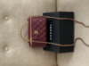 Сумка Chanel Classic Lambskin Pearl Crush Vanity Bag Premium бордовий