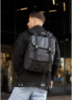 Чоловічий рюкзак ролл Sambag  Loft Zard чорний з клапаном