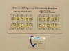 Металлические брекеты STD Edgewise SE01-02 0.022 3 крюк 20 шт.