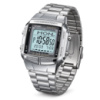 Чоловічий годинник Casio DB-360-1A Data Bank зі сріблястим браслетом та електронним циферблатом