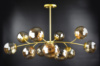 Люстра потолочная на 12 лампочек 26207 Золото 45-65х110х110 см.