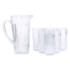 Кувшин 1.2 литра со стаканами 6 штук по 320 мл графин для компота сока воды лимонада HP-19-5