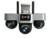 4G камера відеоспостереження Smart Net Camera V380 біла • Вулична IP-камера з 3 незалежними поворотними об’єктивами, SIM-карткою та нічним баченням