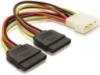 Переходник IDE Molex - 2x Sata 15pin для питания жестких дисков