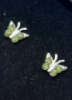 Серебряные серьги «Бабочки» с ХРИЗОЛИТАМИ, 925 проба