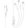 Кабель Gelius Voltix 3-in-1 Type-C to Type-C+MicroUSB+Lightnong 2.4A 1m (GP-UCN015) White