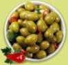 Зеленые оливки Халкидики (Halkidiki) маринованные чесноком