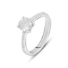 Серебряное кольцо CatalogSilver с фианитами, вес изделия 2,12 гр (2138617) 16.5 размер