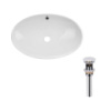 Комплект Qtap Dove: Раковина накладна овальна 635x420x150 мм White + Донний клапан PU02O