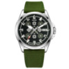 Чоловічий годинник Awarder 040 Embroidery Silver-Army Green механіка з автопідзаводом та сапфіровим склом